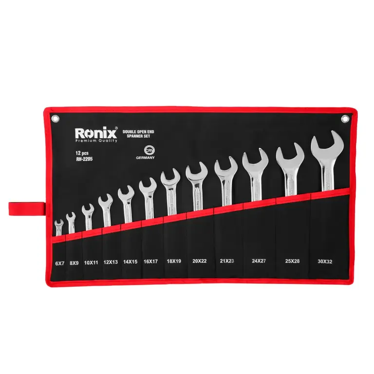 ست آچار دو سر تخت ۱۲ عددی رونیکس مدل RH-2205 به همراه کیف بر